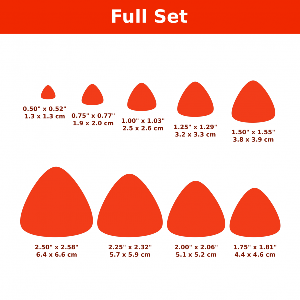 Rounded Corner Triangle CAD Cutters #02 (Complete Set) - Image 3