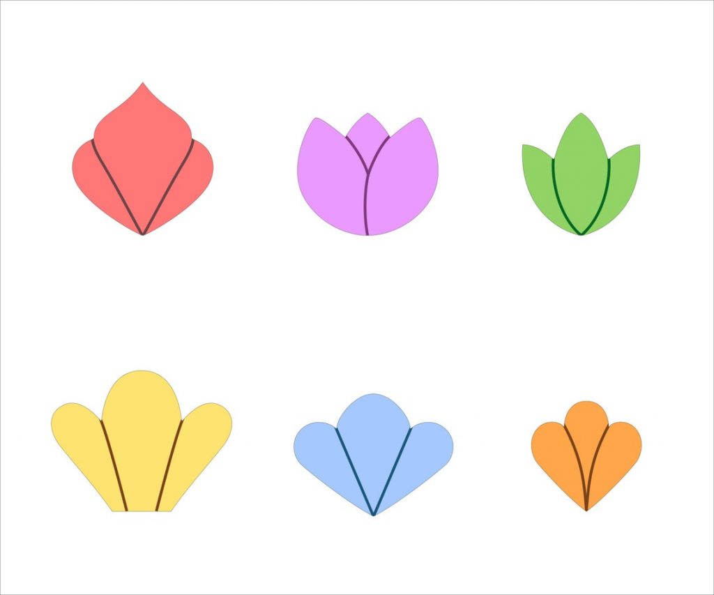CAD stamps and cutters. art deco flowers