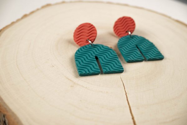 Pendientes Arco Azul - Coral - Imagen 5