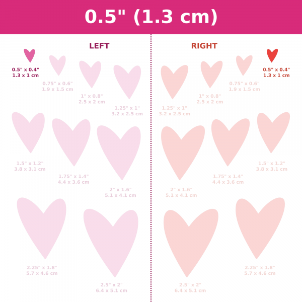 Asymmetrical Mirrored Hearts CAD Cutters (#16) - Image 2