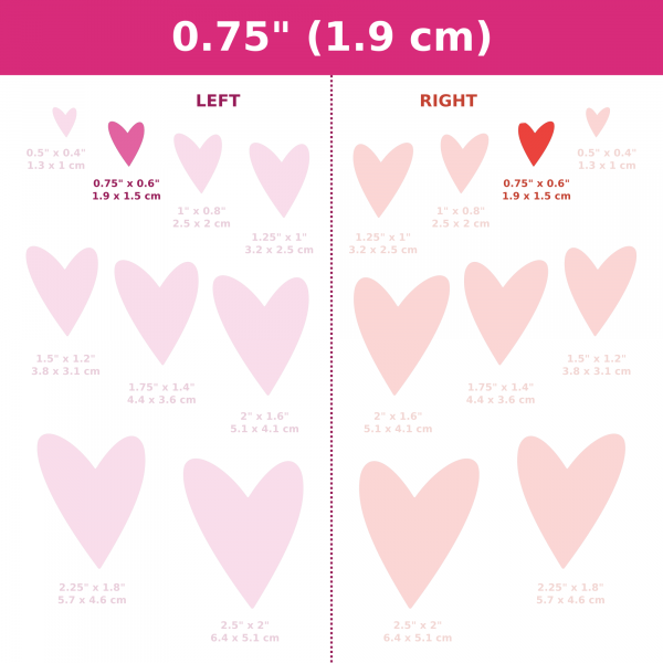 Asymmetrical Mirrored Hearts CAD Cutters (#16) - Image 3