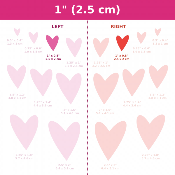 Asymmetrical Mirrored Hearts CAD Cutters (#16) - Image 4