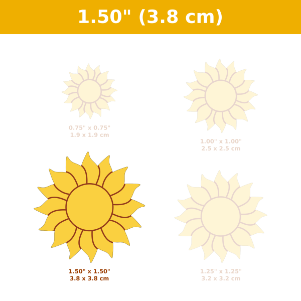 Sunflower Cutter and Stamp CAD Set - Image 2