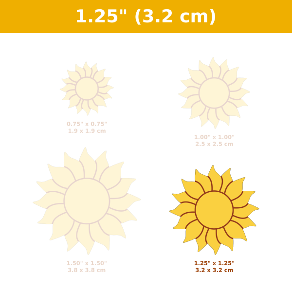 Sunflower Cutter and Stamp CAD Set - Image 3