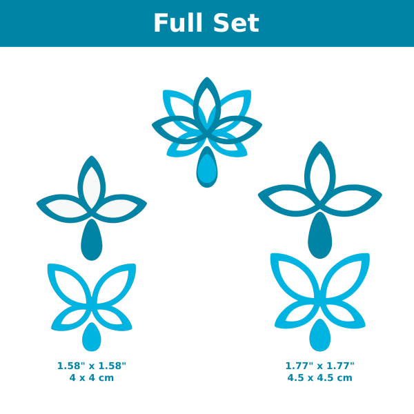 Set of 4 CAD Flower Cutters #20