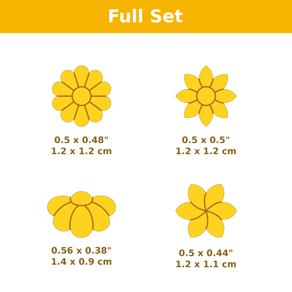 CAD Cutters Set 4 Flowers