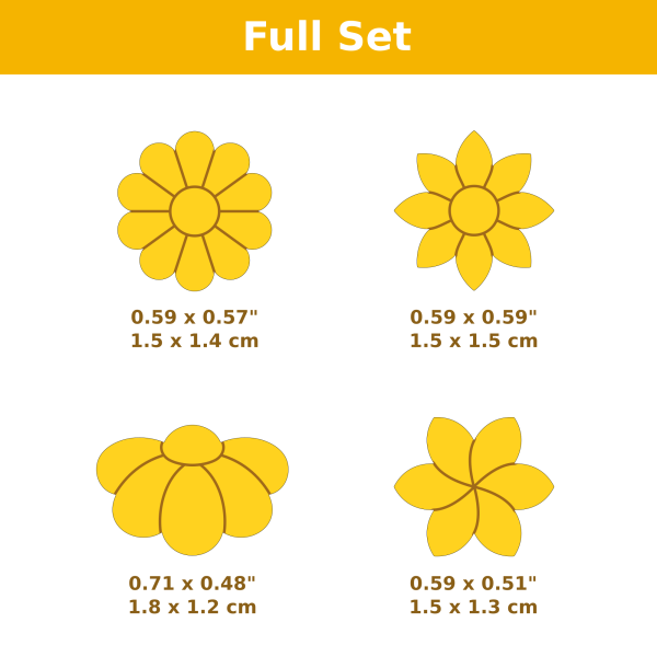 CAD Cutters Set 4 Flowers - Image 2