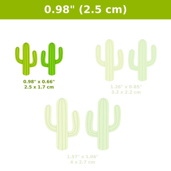 Cortadores CAD Pendientes Cactus NCM #02 - Imagen 2