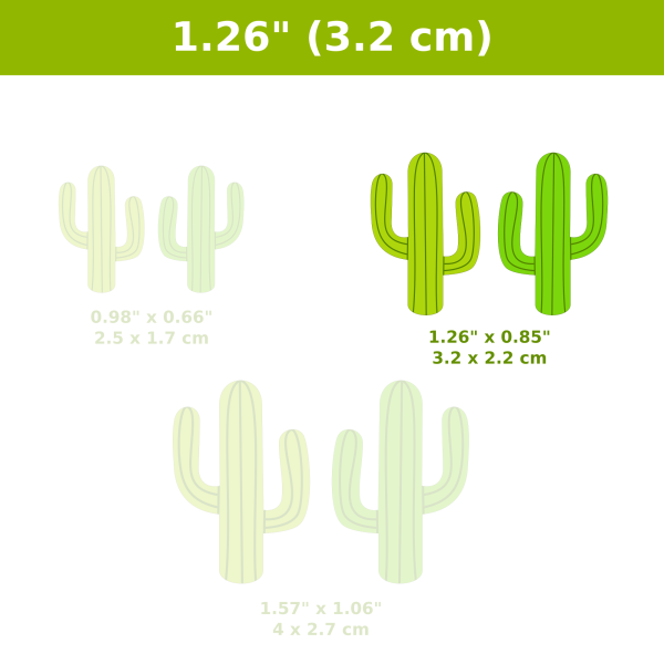 Cortadores CAD Pendientes Cactus NCM #02 - Imagen 3