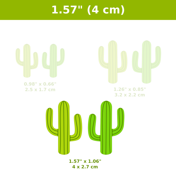 Cortadores CAD Pendientes Cactus NCM #02 - Imagen 4