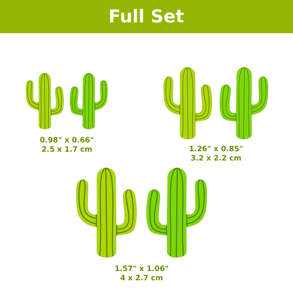 Cortadores CAD Pendientes Cactus NCM #02