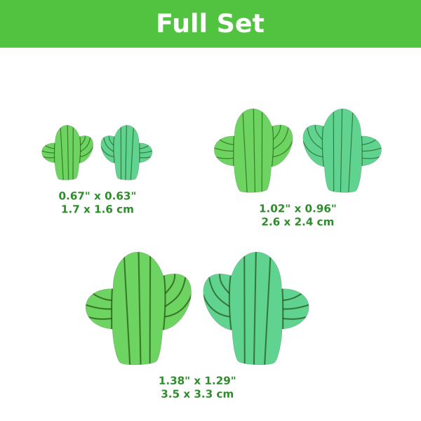 CAD cutters Cactus Earrings NCM #03