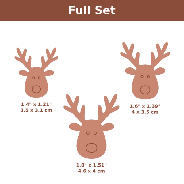 Reindeer Head CAD Cutters #13