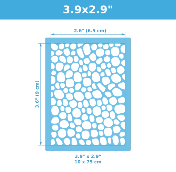 Mini Textura Stencil CAD Piedras #02