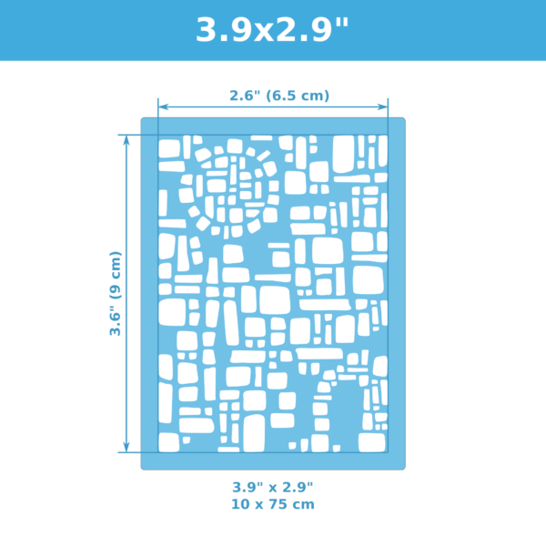 Mini Textura Stencil CAD Random #04