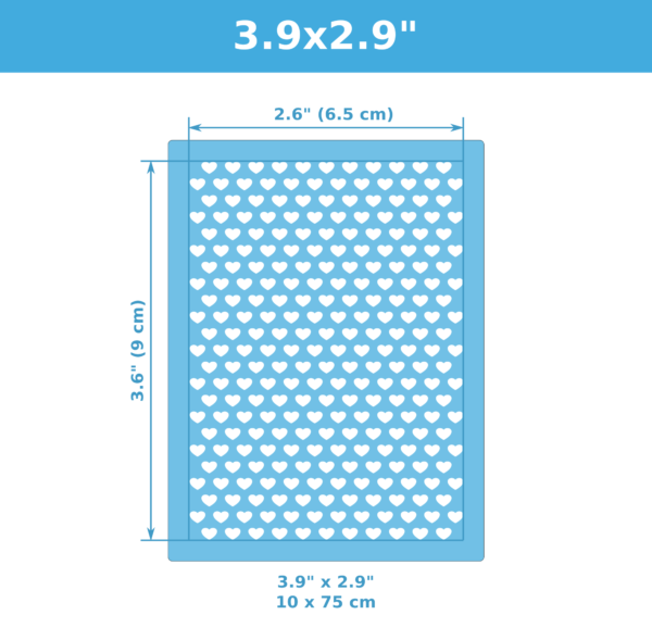 Mini Textura Stencil CAD Corazones #04